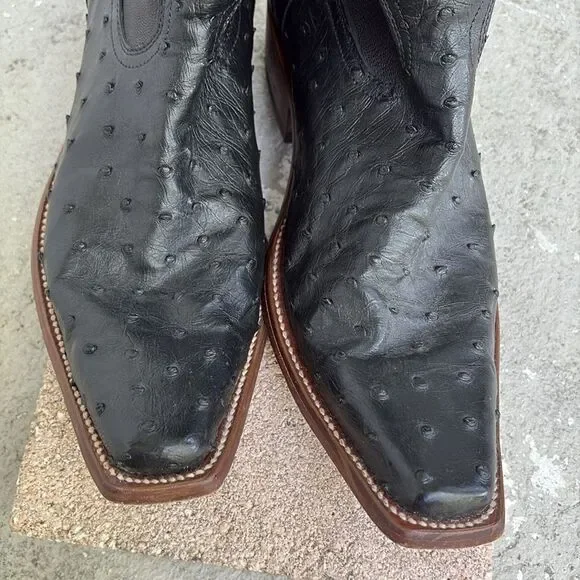 Cuadra ostrich and leather boots